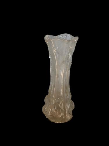 Vintage Pressed Clear Glass Bud Vase  #1151