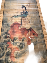 Vintage Signed Bamboo Wall Hanging  #1135