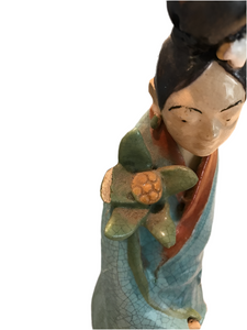 Antique Asian Pair OF Figures  #1139