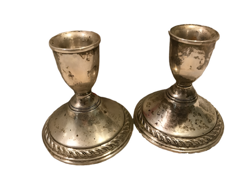 Vintage Set of Preisner Sterling Silver Weighted Candle Holders (#404)