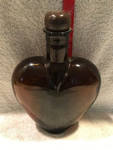 Vintage Paul Mason Heart-shaped, Stoppered Bottle (#427)