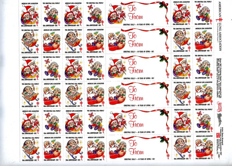 1907 Christmas Seals Stamp Sheet (#18)