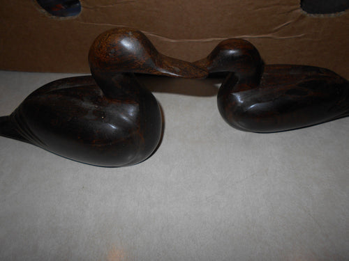 Vintage Pair of Elite Carved Ducks #100