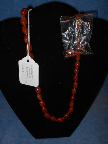 Vintage Carnelian Necklace & Earring Set #18