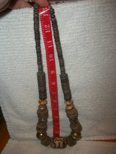 Vintage Brass & Stone Beaded Necklace #8