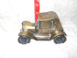 Vintage 1915 Metal Car Bank - North Shore National Bank #2048