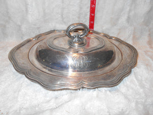 Vintage (49) Silver/Silverplate, Covered Serving Dish (Stamped)