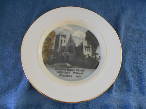 Vintage Middlebury Memorial Baptist Church Plate 10