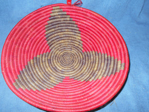 Vintage Large Colorful Woven Basket (6)