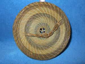 Vintage Pine Needle Lidded Basket (24) #24