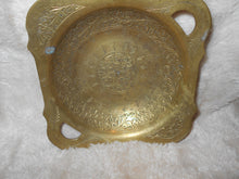 Vintage Heavy Brass Square Bowl 5" (32)