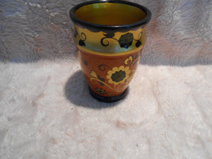 Black & Gold & Red Wooden Lacquered Cup (7b)