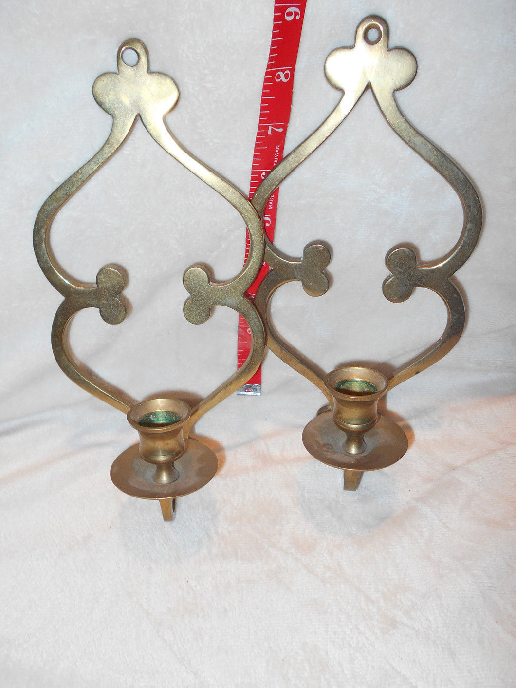 Vintage Pair of Brass Wall Sconces 2A