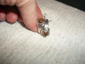 Vintage Silver & Topaz Ring (Adjustable) (528)