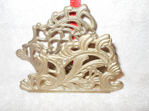 Vintage Solid Brass Nouveau Napkin Holder (39)