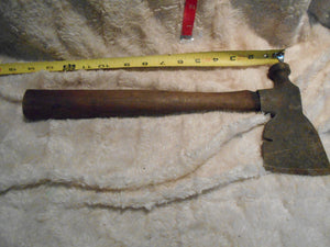 Vintage Cast Iron/Iron Wooden-Handled Axe & Hammer (13)