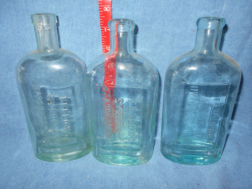 3 Vintage Fellows Syrup Hypophosphites Medicine Bottles (101)