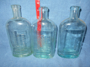 3 Vintage Fellows Syrup Hypophosphites Medicine Bottles (101)