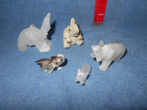 Vintage  Set of 6 Small Elephant Figures #103