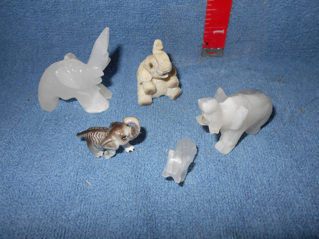 Vintage  Set of 6 Small Elephant Figures #103