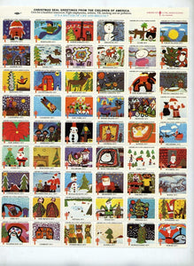 1973 Christmas Seal Greetings From Children of America Stamp Sheet (#15)