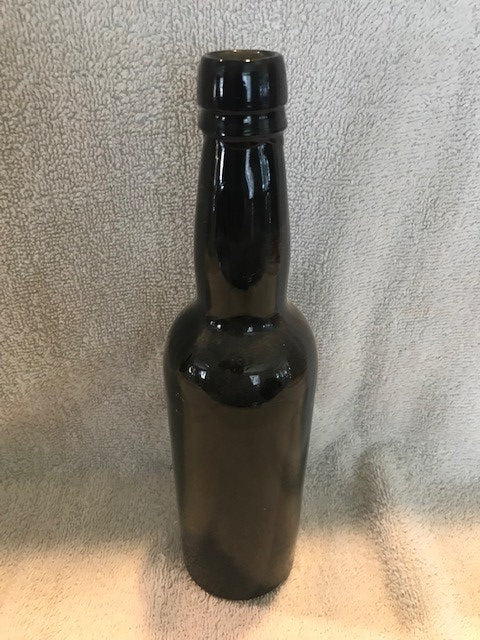 Vintage Dark Amber Beverage Bottle  #831