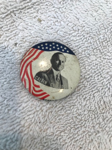 Vintage Advertising Calvin Coolidge Campaign Pin #1104