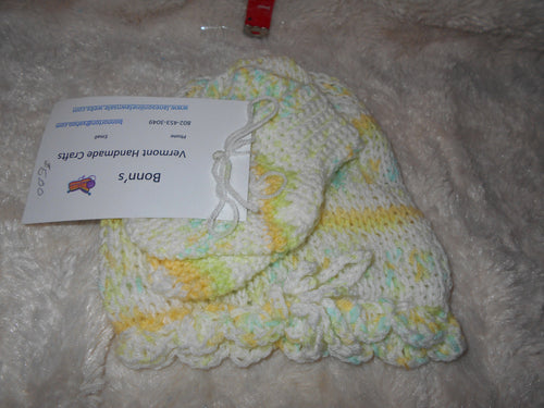 Handmade Large Newborn Infant Hat & Bootie Sets