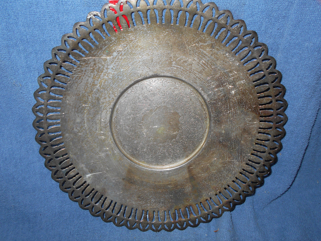 Vintage Large, Circular Etched Silver-on-Copper Tray Academy S-O-C (11)