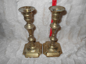 Vintage Pair of Brass Candleholders (11)