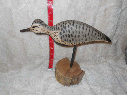 Vintage Hand-Carved & Painted Sand Piper on Base E. H. #110