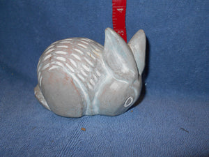 Vintage  Stone Carved & Painted Bunny 1986 Bloom #104