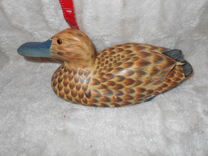 Vintage Hand-Carved/Painted Duck Figure #63