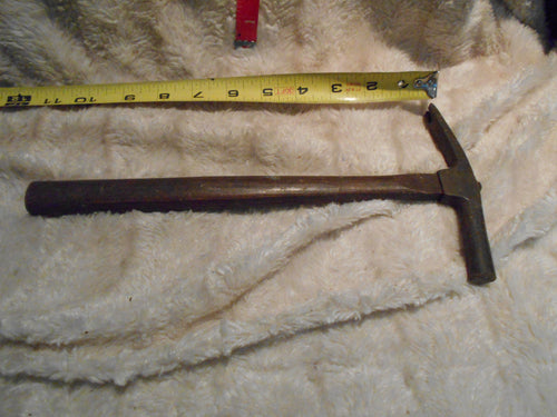 Vintage Cast Iron/Iron and Wooden-Handled (?)Finishing Hammer (11)