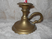 Vintage Solid Brass Ring-Held Candle Holder (41)