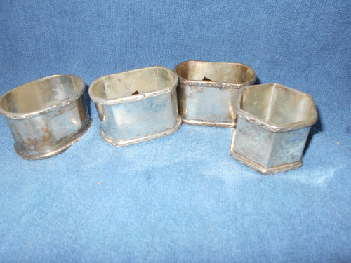 Vintage Silver/Silver Plate Napkin Rings India (633)