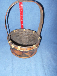 Vintage Bent-Wood Basket 8 3/4" H (7)