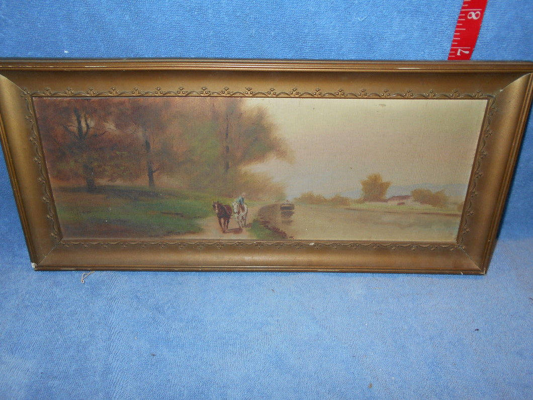 Vintage Oil on Board Painting 