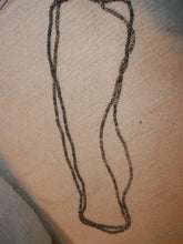 Vintage Mottled Gray-Beaded Long Necklace #9