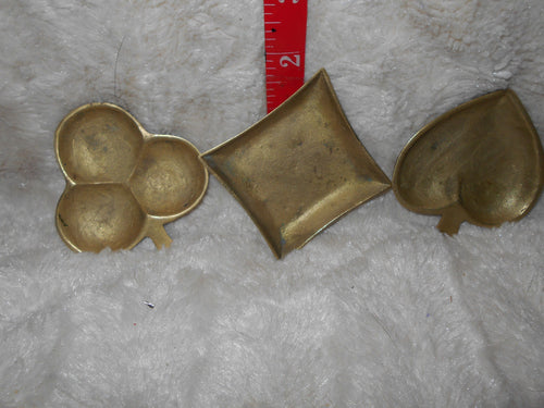 Vintage Set of 3 Small Brass Deco Dishes (33)