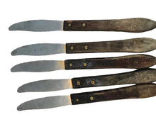 Vintage Ekco Forged Stainless Steel Wooden Handled Serrated Butter Knives  #1083