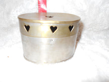 Vintage Brass on Silver, Lidded Trinket Box (826)