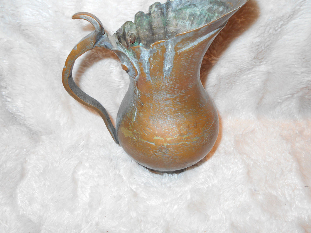 Antique Heavy, Bronze, Bronze-like Pitcher Scalloped Lip (7)