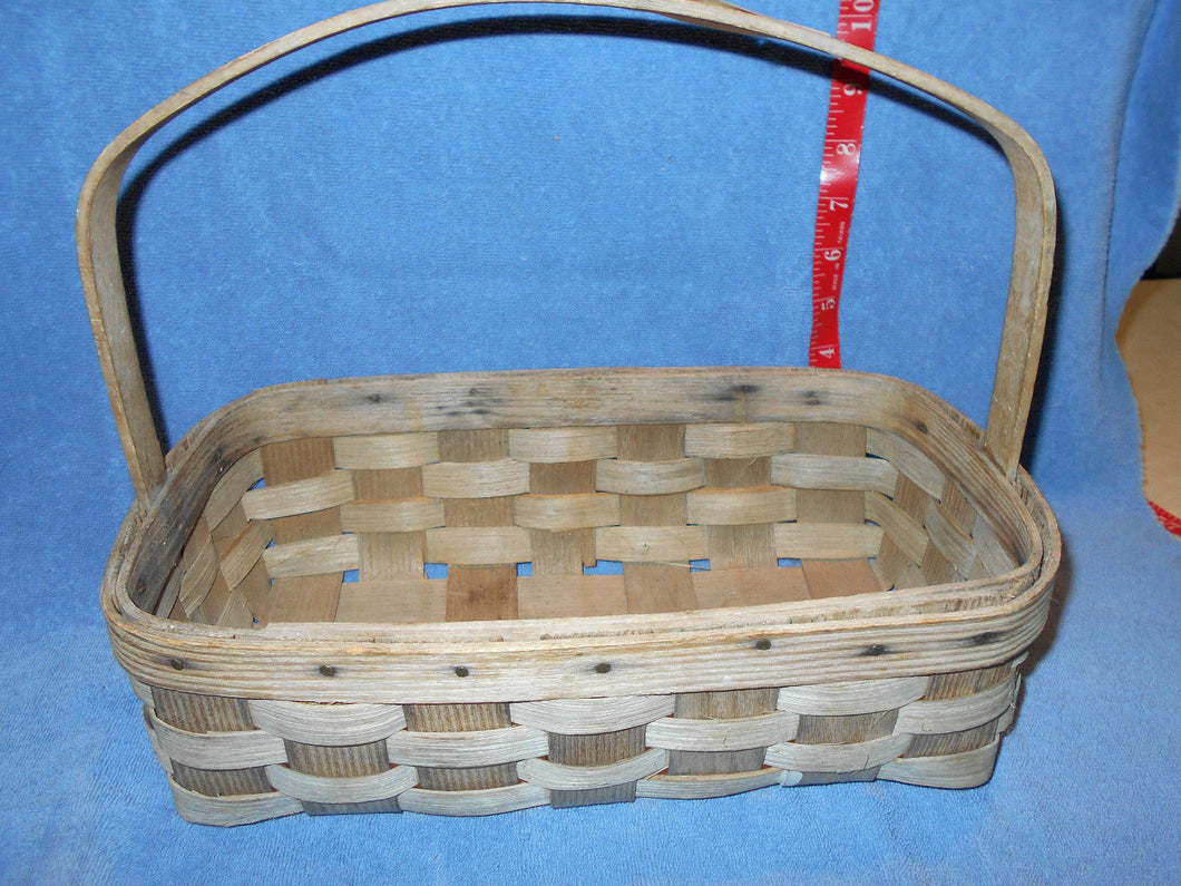 Vintage Wide Weave Rectangular Basket (12A) #12e