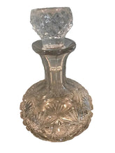 Vintage Gorgeous Pressed Glass Ships Decanter  #1110