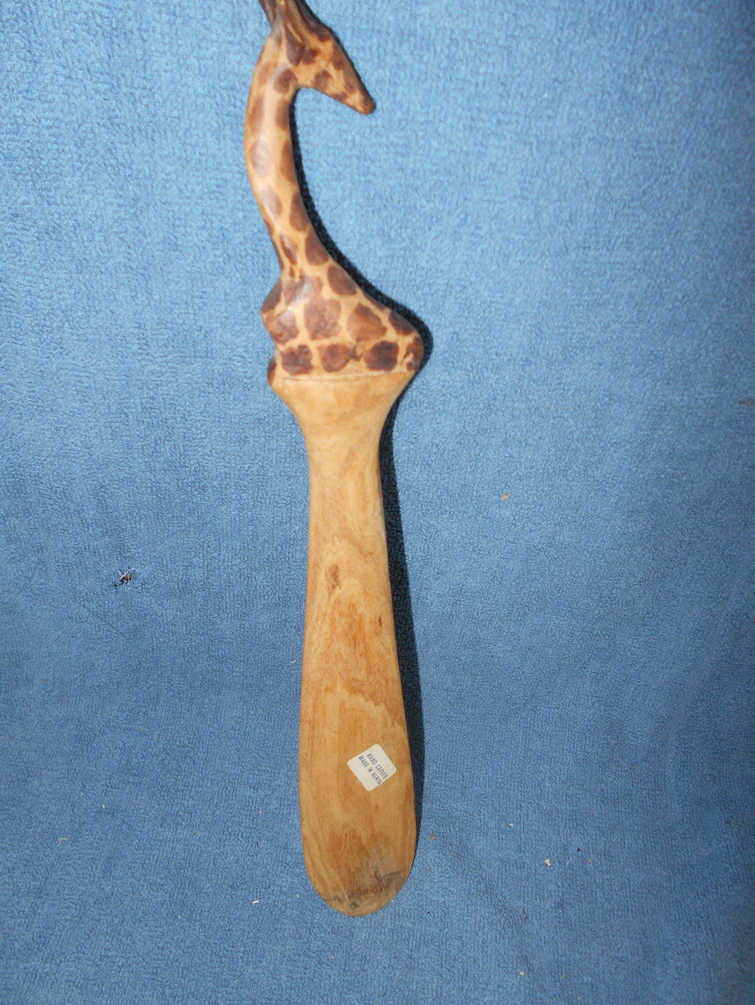 Vintage African Hand Crafted Wooden Giraffe Spoon #126