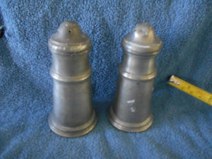 Vintage Salt & Pepper Shakers Pewter (10)