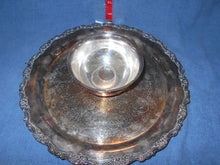 Vintage (19a) Silverplate Tray With Attached Bowl WMA