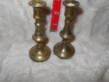 Vintage Pair of Small Brass Candleholder 3 3/4" (20)