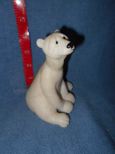 Vintage  Stone Carved Polar Bear #127